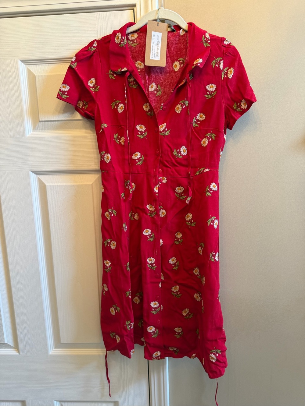 Princess Highway Red Daisy Mini Dress